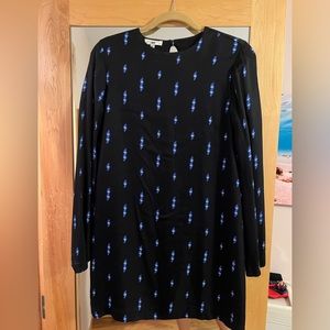 Black and blue long sleeve going out dress (w/ lightning bolts) lightly worn